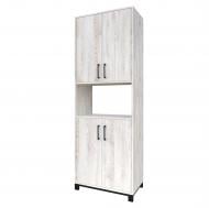 Книжный шкаф MebliKom Loft Details G-500-1b сосна лофт белая 2000х700х400 мм белое дерево / белый