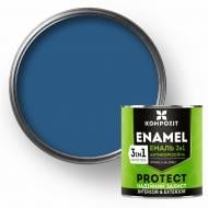 Емаль Kompozit антикорозійна 3 в 1 PROTECT RAL5010 синій шовковистий мат 0.75 кг