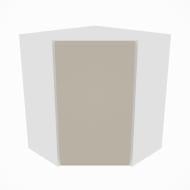 Шкаф Влада (60х60/60х60Ск левая) айвори/белый Світ Меблів