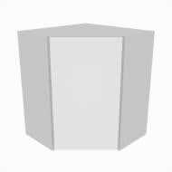 Шкаф Влада (60х60/60х60Ск левая) белый шелк/пепельный Світ Меблів