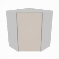 Шкаф Влада (60х60/60х60Ск левая) пломбир/пепельный Світ Меблів