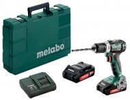Аккумуляторный шуруповерт Metabo BS 18 L BL + 2 акб 18 V 2 Ah + з/у + кейс (602326500)