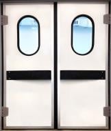 Двери маятниковые одностворчатые с отбойниками Tehma 2000x40х2000 мм металл