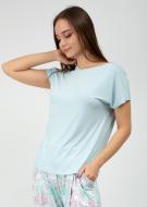 Футболка Roksana Mint Flowers №1439/60609 р.48 голубой