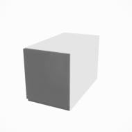 Шкаф Влада (А 30 (570)) графит/белый Світ Меблів