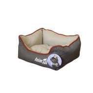 Лежак AnimAll Nena S 45x35x16 см серый с красным