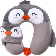 Подушка-подголовник HW Пингвин 28x28 см бело-коричневый BMPMIX0545
