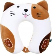 Подушка-подголовник HW Котик 28x28 см серый BMPMIX0708