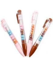 Ручка кулькова Brushme гібридна з намистинами «Ведмедик»