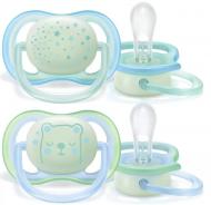 Пустышка Philips Avent Ultra Air Ночная 0-6 мес. 2 шт. SCF376/11