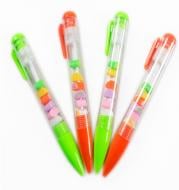 Ручка кулькова Brushme гібридна з кольоровими намистинами