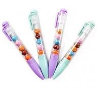 Ручка кулькова Brushme гібридна з намистинами «Котячий ніготь»