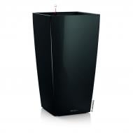 Вазон пластиковый пластик Cubico 30 18186 квадратный черный 14 л Lechuza