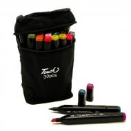 Набор перманентных маркеров Brushme двусторонних на спиртовой основе 30 шт. MPTT30