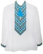 Вишиванка Едельвіка 357-19/09 р.140 білий із синім 357-19/09