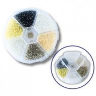 Набор бисера Brushme для декора и творчества 6 цветов 2 мм №1 (NB2M1)