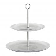 Блюдо кругле Ambition Silver, 2-х ярусне