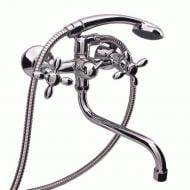 Смеситель для ванны Rubineta (Milano-1 Cross (K) излив 300мм лейка шланг M1SK06