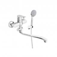 Смеситель для ванны Rubineta (Static-12/G) излив 300 мм лейка шланг А2GA08N