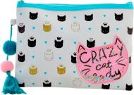 Пенал косметичка TP-13 Crazy Cat YES белый