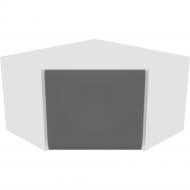 Шкаф Влада (А 60х60 (320)левая) графит/белый Світ Меблів