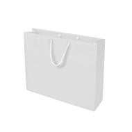 Пакет подарочный крафт белый XLg 45x33x16 см