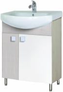 Тумба напольная Мойдодыр ДОМИНО-60-Ф бежевий с умывальником Эпика 60