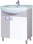 Тумба напольная Мойдодыр Домино-70-Ф бежевий с умывальником Руно 70