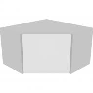 Шкаф Влада (А 60х60 (320)правая) белый шелк/пепельный Світ Меблів