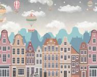 Фотообои De-Cors Розовые домики 70323 265x300 см 7,9 кв.м Фотообои De-Cors Розовые домики 70323 265x300 см 7,9 кв.м