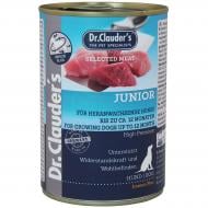 Корм влажный беззерновой Dr.Clauder's Selected Meat Junior из мяса свинины говядины и курицы 400 г