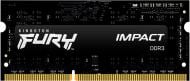 Оперативная память Kingston SODIMM DDR3 4 GB (1x4GB) 1600 MHz (KF316LS9IB/4) Fury Impact Black