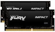Оперативная память Kingston SODIMM DDR4 32 GB (2x16GB) 2933 MHz (KF429S17IBK2/32) Fury Impact Black