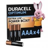 УЦЕНКА! Батарейки щелочные Duracell Optimum AAA (мизинчиковые) 4 шт. (УЦ №3485)