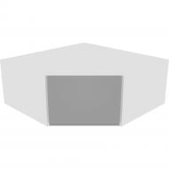 Шафа Влада (А 90х90 ліва) сірий оксамит/білий Світ Меблів Шафа Влада (А 90х90 ліва) сірий оксамит/білий Світ Меблів