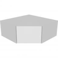 Шкаф Влада (А 90х90 правая) белый шелк/пепельный Світ Меблів Шкаф Влада (А 90х90 правая) белый шелк/пепельный Світ Меблів