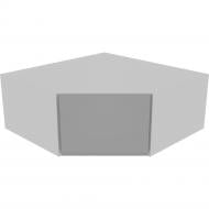 Шкаф Влада (А 90х90 правая) серый бархат/пепельный Світ Меблів