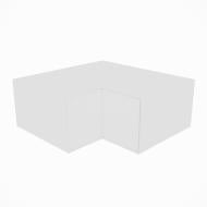 Шкаф Влада (А 90х90 прямой (570)правая) белый шелк/белый Світ Меблів Шкаф Влада (А 90х90 прямой (570)правая) белый шелк/белый Світ Меблів