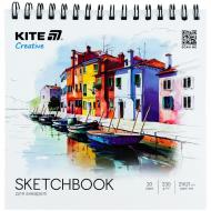 Скетчбук для акварели KITE 21x21 см 20 лист. спираль K-1285 Creative