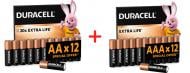 Батарейки щелочные Duracell kit LR06(AA) 12 шт + LR03(AAA) 12 шт набор - 24 шт. Батарейки щелочные Duracell kit LR06(AA) 12 шт + LR03(AAA) 12 шт набор - 24 шт.