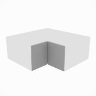 Шкаф Влада (А 90х90 прямой (570)правая) серый бархат/белый Світ Меблів