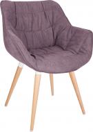 Стул обеденный Nowy Styl VENSAN WOOD WHITE (BOX) БУК 1.007 SORO-65 фиолетовый/бук