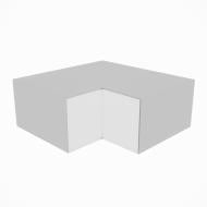 Шкаф Влада (А 90х90 прямой (570)правая) белый шелк/пепельный Світ Меблів