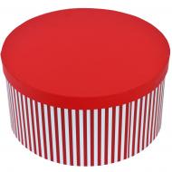 Коробка подарункова Соніліка червона в смужку 30,5х29,8х12,9 см 2110123809