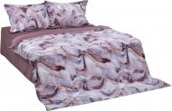 Комплект постельного белья Ice Sheet 1,5 коричневый с рисунком