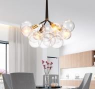 ВІТРИНА! Люстра підвісна Altalusse INL-5110P-03 3x40 Вт E27 чорний/золото