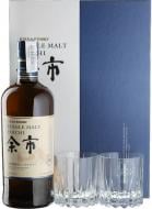 Виски Nikka односолодовый "Nikka Yoichi+2 бокала подарочная коробка 0,7 л