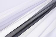 Ткань тюлевая 300 см сетка серая в полоску Ткань тюлевая 300 см сетка серая в полоску