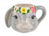 Чашка Flower Bunny 400 мл серый Lefard