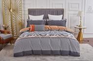 Комплект постельного белья Salerno семейный темно-серый с белым La Nuit